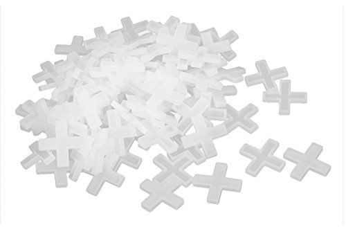 sourcing map Fliesen Abstandshalter Kreuz Fugenkreuz 6.0mm Weiß 100Stk