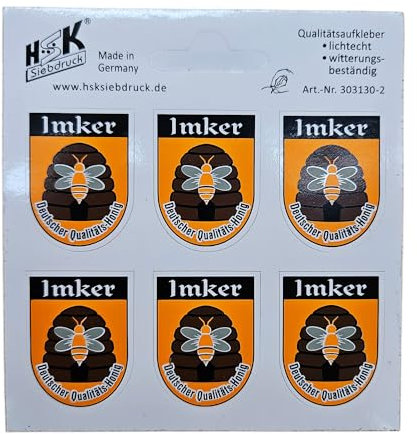 Generic Mini Aufkleber Deutscher Qualitäts-Honig Imker Biene, 38215