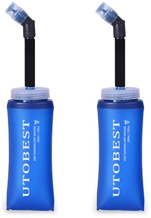 UTOBEST Soft Flask TPU, Bouteille d'eau de course pliable sans BPA, Bouteille d'hydratation pour la randonnée, le cyclisme, l'escalade et le marathon