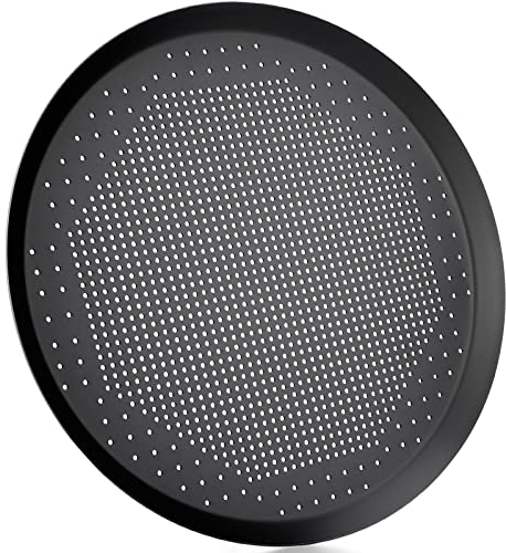 Beasea Pizza Pan 14 Inch, Perforated Pizza Pans with Holes, Heavy Duty Aluminum Alloy Round Pizza Crisper Pan Pizza Baking Tray Bakeware for Home Restaurant Kitchen