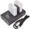 DSTE Battery Charger, 2x LP-E5 Replacement, 8.4V 2100mAh Li-ion, Dual USB Charger with LCD Display, Compatible with Canon EOS 450D 500D 1000D Kiss F X2 X3 Rebel XS XSi T1i Digital Camera
