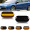 OZ-LAMPE 2Pcs Clignotant latéral pour 2 Clio1 Clio 2 Megane Megane 1 Kangoo Laguna 1 Twingo, Indicateur Latéral LED Dynamique Ambre Feux Répétiteurs Séquentiels,Lentille Fumée
