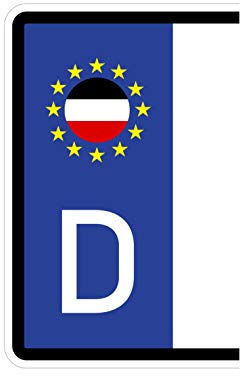 Generisch 2 Stück Kennzeichenaufkleber Deutsches Kaiserreich Reich Set Flaggen Aufkleber | Sticker Plakette Deutschland Germany Autoaufkleber