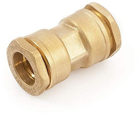 PE-Kupplung Messing 25 mm - Leichte und einfache Verschraubung von PE-Rohren mit zölligem Standard-Rohrgewinde als Kupplung im Bereich der Wasserversorgung