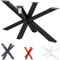 HOLZBRINK Pied de Table Spider (Mikado) | Pieds de Table massifs en métal Noir pour Table Basse, Table à Manger, Bureau, Table de conférence | 1 Pied 98x40 cm | Hauteur 43 cm