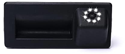 【8 LED Nachtsicht】 Hochwertige Rückfahrkamera mit Kofferraumgriff und Schalter, Ersatz für VW Touran L/Tiguan L/Teramont/C-Trek Touran/Audi A4L 2016 2017/Skoda Superb 3V Limousine und Kombi