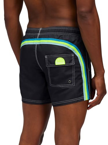 SUNDEK Boardshort, Costume da Bagno Corto, Vita Elasticata Iconic taffetà