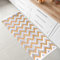 Fashion4Home Teppich Läufer - Tepiche für Wohnzimmer, Schlafzimmer, Küche, Kinderzimmer, Badezimmer - Boho Kelim - Läufer Flur, Zigzag-Gold, Größe: 50x80 cm
