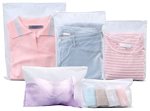 NITAIUN 30 Stücke Kleidung Tüten Reise Kleidertaschen Gepäck Aufbewahrung Taschen Organiser Wasserdichte Gefrostetem Kompressionsbeutel Zip Beutel Reisetasche Kleidung Schuhe Unterwäsche Kosmetik