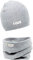 Areti Baby Strickmütze + Loop Schal Set, Baumwollmütze Weich Kinder Beanie Mütze Nackenwärmer Halsbänder Halstuch Herbst Winter Kleinkind Hut und Kragen Schals