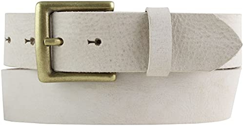 BELTINGER Gürtel mit altmessing Gürtelschnalle aus weichem Vollrindleder 4 cm | Jeans-Gürtel 40mm | Ledergürtel Vintage-Look