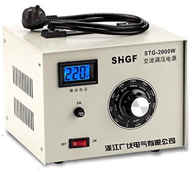 LeTkingok 220V Einphasenregler Leistungsspannungswandler Ausgangsspannung 0-300 V Stg-2000w