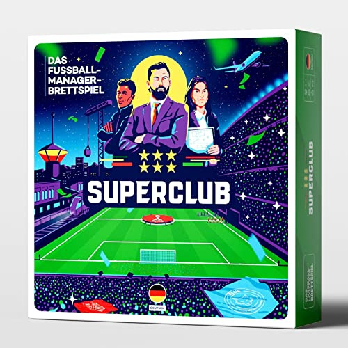 Superclub Das Gesellschaftsspiel Fußballmanager | Grundspiel | 2-4 Spieler | ab 12 Jahren | Perfekt für Fußballfans