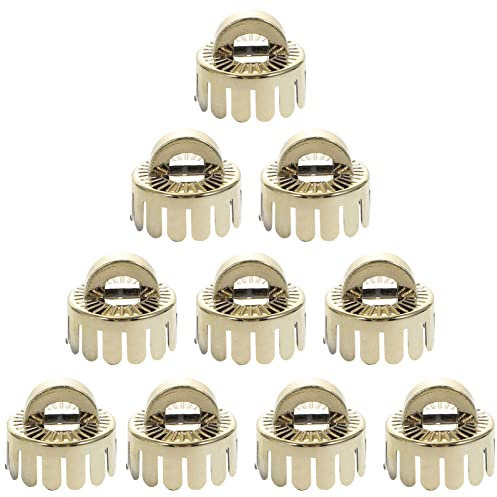 Toddmomy Ersatz-Ornamentkappen 10 Stück Weihnachtsschmuckkappen Ersatzschmuckkappen Weihnachtsaufhängerkappen für DIY-Bastelarbeiten 1 2 cm Goldene Verzierungskappen