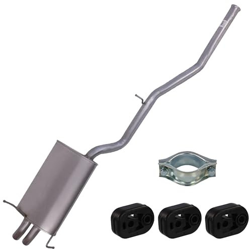 ATEC Germany Auspuff Schalldämpfer Set 1x Endschalldämpfer, mit Montagematerial Kompatibel mit MERCEDES-BENZ C-Klasse (W203), C-Klasse T-Model (S203), CLK (C209)