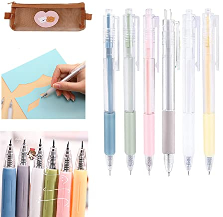 Donubiiu Morandi Cartoon Pattern Student Allzweckmesser Stift, Cartoon Pattern Student Utility Knife Pen, Allzweckmesser Stift, Kreatives Papierschneider Stift Für DIY Art Work Cutting (6Pcs)