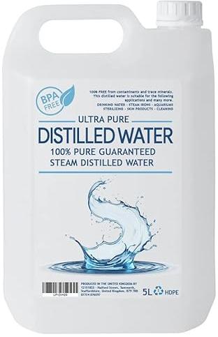 Premium Distilled Water 5L - 100% pure of all contaminates (5L)