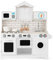 COSTWAY Cucina Giocattolo per Bambini, Cucina Legno per Bambini con Lavatrice, Piano, Cottura Forno e Microonde, 3 Anni+, Bianco
