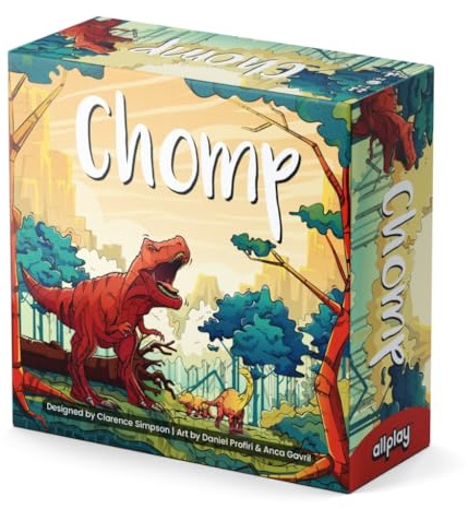 Chomp - Dinosaur Drafting Game | Tile-Laying Strategy Game for 1–4 Players | Fast-Paced, Family-Friendly Prehistoric Board Game