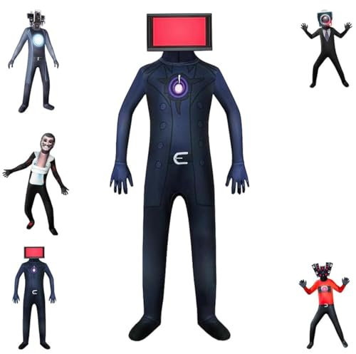 DONY Halloween Kostüm Kinder Junge Mädchen,Karikatur Horrormonster Overall Cosplay Thema Costume Kostüm,Kinderkleider Karneval Maskerade Weihnachten Tag der Toten Fasching Party Halloween