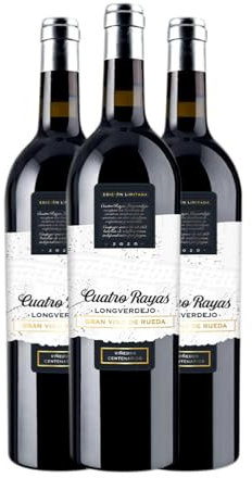Cuatro Rayas Longverdejo Gran Vino Verdejo Rueda 75 cl Vino blanco (Caja de 3 Botellas de 75 cl)