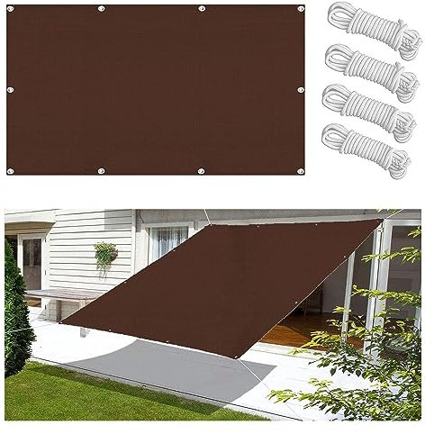 Vela Ombreggiante Impermeabile 2x3M Tenda da Sole per Esterno Vele Ombreggianti Rettangolare Telo Parasole con Fune e Occhiellato Protezione UV Tenda a Vela per Giardino Balcone Terrazza