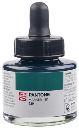 Talens | Pantone Marker-Tinte 30 ml 329 | Flüssige Tinte + Marker-Nachfüllung | Wasserbasierte, pigmentierte Tinte in 108 Pantone-Farben