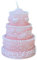 Generisch Kerze Deko Figur Torte rosa 80/100 mm, 08639