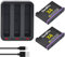 DuraPro 2Pcs 2400mAh Akku und Fast Charge Hub für Insta360 X4