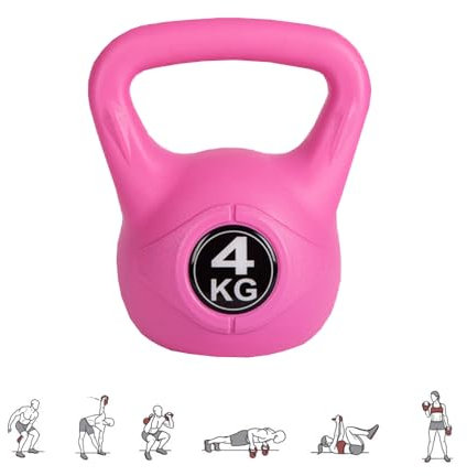 MAGIC SELECT 4 kg Kettlebell-Gewicht mit Ergonomischem Griff, Kettlebell-Hantel für Muskeltraining zu Hause und im Fitnessstudio.
