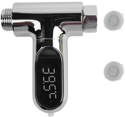 Sarini Termómetro de baño Digital LED 0-100 ℃ Flujo de Agua en Tiempo Real con Pantalla giratoria de 360° Termómetro de Ducha Termómetro de bañera Termómetro de baño