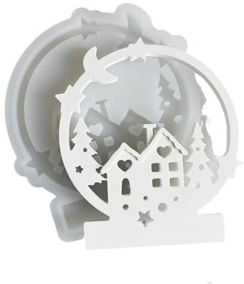 KGDUYC 1 Pezzi Stampo in silicone - Stampi per Colata In Silicone,per casa in silicone, Kit Candele Fai Da Te,per case, per gesso, artigianato (13,2 x 1,2 cm)