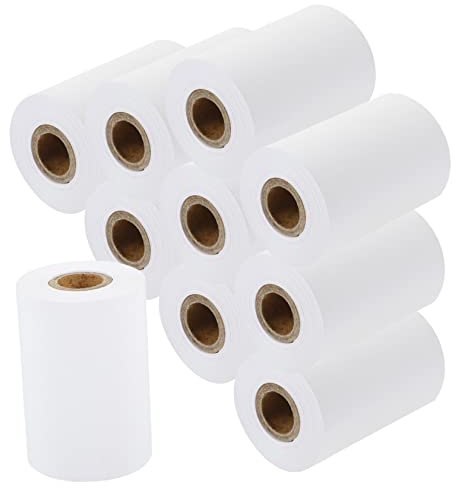 STOBOK Rollen Thermorollen Thermopapier Kassenbonrollen Für Pos Drucker 10 Meter Pro Rolle Für Registrierkassen Und Thermodrucker Innendurchmesser 13mm Mehrzweck Kassenpapier Thermischem Papier