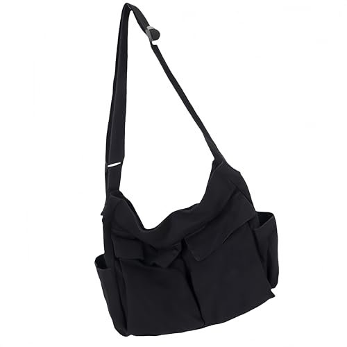 HJYDGJ Crossbody Bag Messenger Bag Vintage Casual Tasche Mehreren Taschen Tote Bag Damen Crossbody Bag Tasche Herren Groß Schultertasche Umhängetasche Damen Studententasche