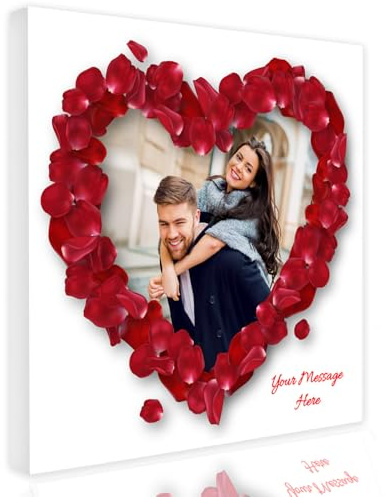 Personalised Photo Collage Canvas Print with Your Photos Custom Picture Canvas Wall Art Framed Ready to Hang Print Multiple Sizes A1 A2 A3 A4 Family Memory Gift Home Décor (Design 12, 16x16)