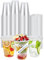 Nationwide Paper 10oz Crystal Clear Smoothie Cups with Flat lids, Perfect for Iced Coffee, Milkshake, Slurpee, Ice Cream, Razzle, Slush, Smoothy, Party's - Pack of 50
