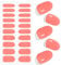 JMEOWIO Gel Nail Stickers Orange Red Semi Cured Gel Nail Strips Wraps UV/LED Nails Art Design Decoration Accessories