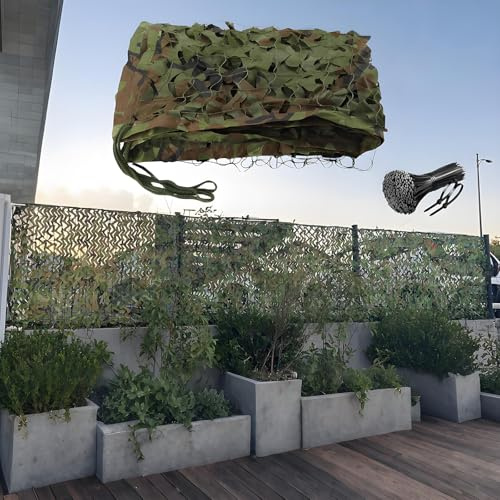 Générique Filet Camouflage Militaire 3x3.5m 3x5m 4x6m 4x12m 5x3.5m 5x6m Voile D'ombrage Camouflage, Filet De Protection, Bache Camouflage(3x5 M)