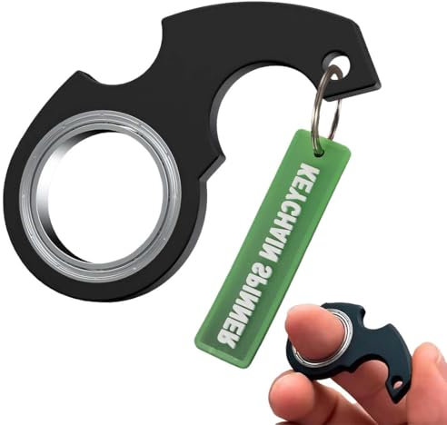 LAJUP 1 Pièces Porte-Clés À Rotation De Doigt, Jouet De Rotation D'Anneau De Clé, Spinner De Porte-Clés Portable Pour Exercice Des Doigts, Convient Aux Enfants Et Aux Adultes