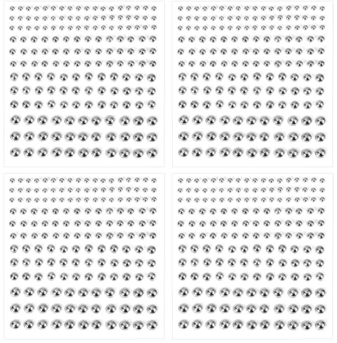 LXUEJIE 660 Pcs Face Gems, Fake Eyebrow Piercing, Face Sticker Ring | Non Piercing Nose Stick on Silver Belly Button Stickers, Fake Piercings Nose Stud Silver, Stick On Faces Stickers for Women