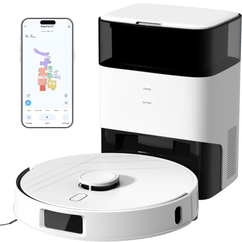 BOTLUXE T30+ Saugroboter mit Wischfunktion, Staubsauger Roboter mit Absaugstation 3.5L, 12000Pa Saugkraft, Reaktive 3D-Hindernisvermeidung