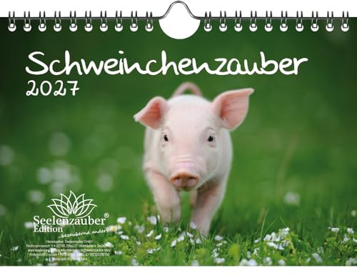 Schweinchenzauber DIN A5 Kalender für 2027 Schweine Schweinchen - Seelenzauber