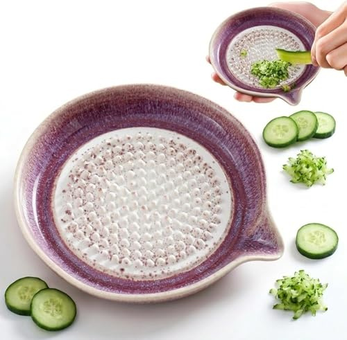Grattugia in Ceramica Multiuso per Frutta, Verdura, Formaggio, Aglio e Cipolle – Ideale per Svezzamento e Cucina Domestica