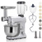 Robot Multifonctions 5l 1000w Silver Avec Hachoir Et Blender 1,5l En Verre - ROBIMIX SILVER