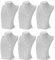 Flexzion Samt 3D Halskette Schmuck-Anzeigen Bust Stand [6-Pack] - 3-Dimensional freistehende Anhänger Kette Chokers Medaillons Halter-Speicher-Organisator Abbildung, 10 Zoll (Gray) 9.5 Grey Velvet
