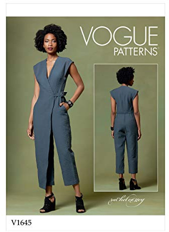 Vogue Patterns-V1645Y-Misses>Pants, Jumpsuits & Shorts, White
