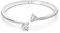 Swarovski Mesmera Soul Armreif, Herz, Weiss, Rhodiniert