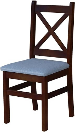 k koma Stuhl KREUZSTUHL restaurantstuhl NUSS MASSIV Kiefer Holz-NEU Polsterstuhl (BEIGE)