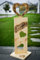 Der Einschneider Willkommensschild Haustür mit Herzen NR6 Geflammtes Herzlich Willkommen Schild - Türschild Holz Deko, Gartendeko, Türdeko Wetterfest