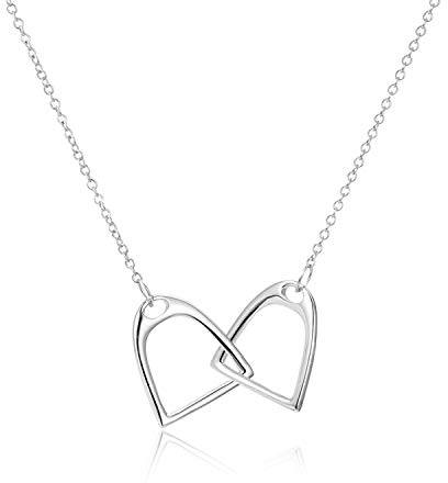 YFN Lariat-Halskette aus Sterlingsilber, schlichtes Doppel-Pferd, Geschenk, Geburtstag, Schmuck, 45,7 cm, für Mutter, Frauen, Ehefrau, Sterling Silber